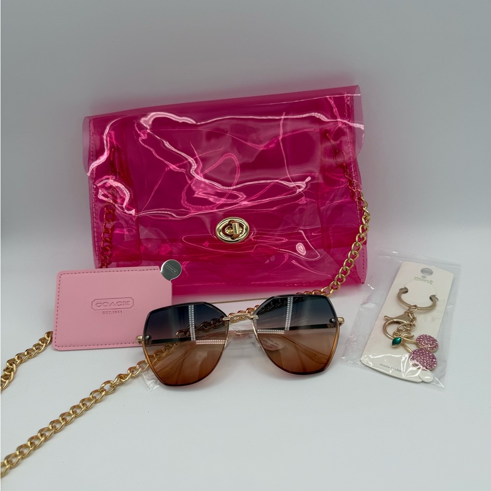 Pink Bag & Free People Sunnies Bundle - Picture 1 of 5